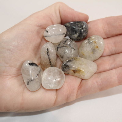 Tourmalinated Quartz Polished