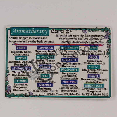 Essential Oils Aromatherapy Wallet Card