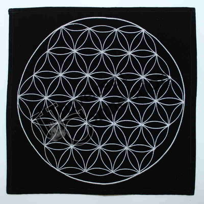 Brushed Velvet Flower of life Pendulum Mat
