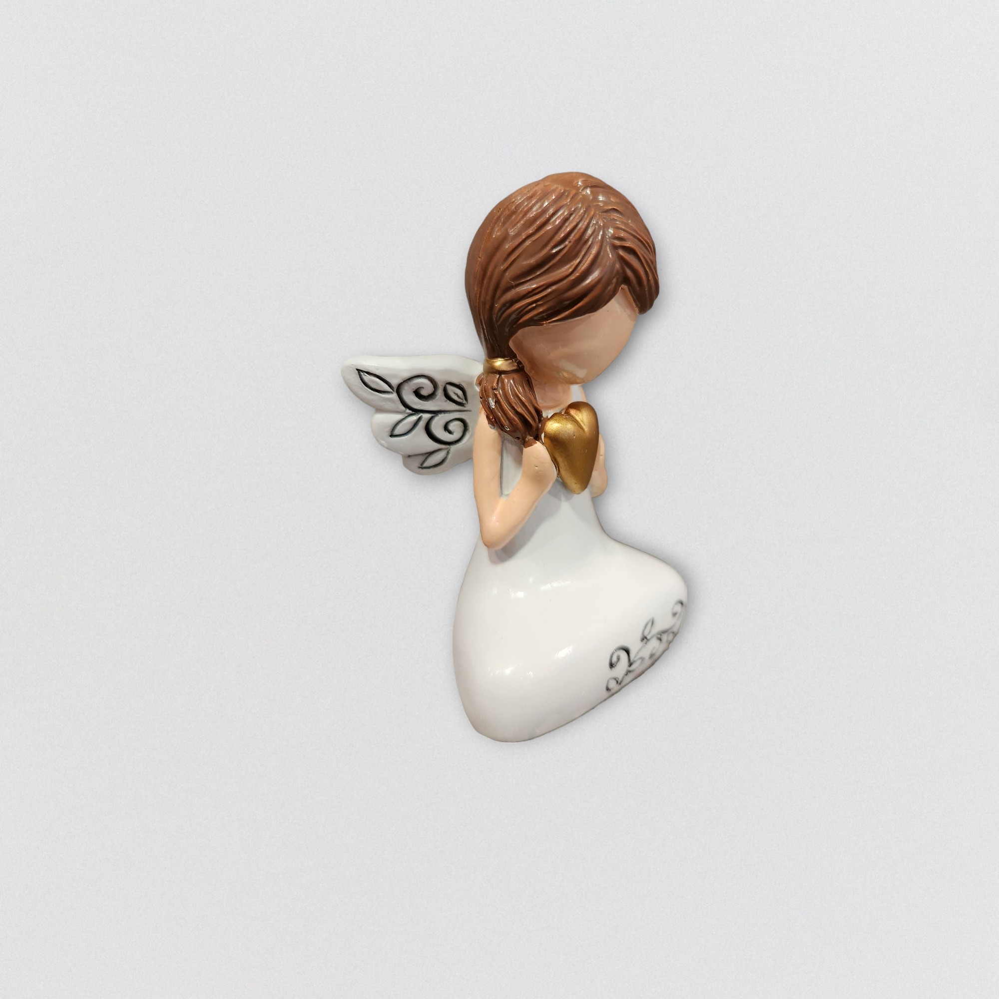 Statue - Angel Kneeling with Heart