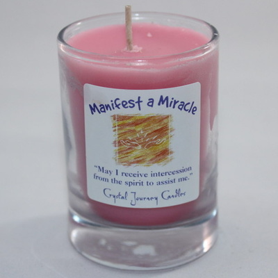 Manifest a Miracle Votive in Glass