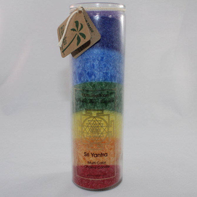 Rainbow Chakra Candle in Glass 16oz